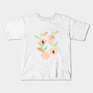 Watercolor Peaches Kids T-Shirt